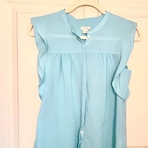 Aqua Butterfly sleeve Tank